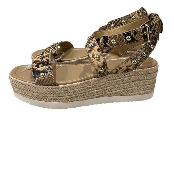 Michael Kors Lowry Snake Print Espadrilles Wedges Size 7.5 NEW - Picture 5 of 10